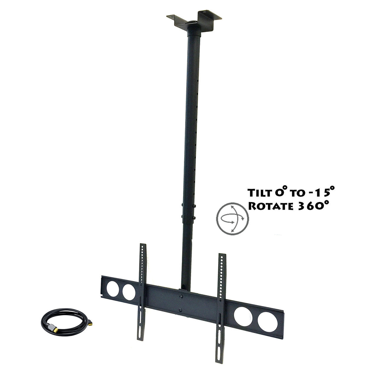 MegaMounts Heavy Duty Tilting Ceiling Televeision Mount for 37" to 70" LCD, LED and Plasma Televisi-0