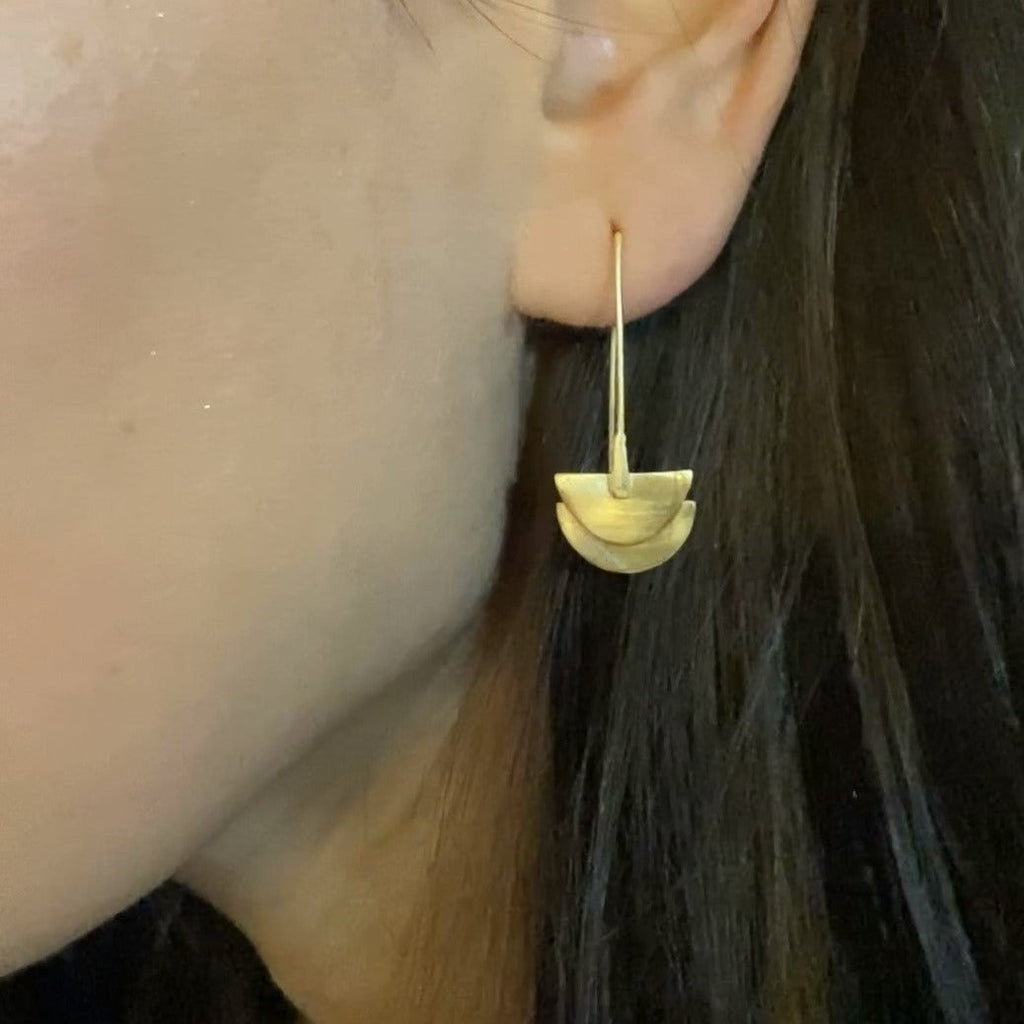Pendientes CIOTTOLA de diseño bañados en oro-3